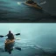 Placeholder: highly detailed kayaker on lake, illustration, cinematic lighting, 4k, 8k, octane render, digital concept art, greg rutkowski, trending on artstation, pinterest, extremely detailed, ambient lighting.