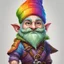 Placeholder: dnd, portrait of rainbow gnome in gay cloth