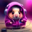 Placeholder: One Cute adorable round anthropomorphic hamster wearing a pink hoodie and headphones, emo, breathtaking fantasy core artwork, intricate photography, a masterpiece, cgsociety, Hyperrealistic, concept art, mid shot, intricately detailed, color depth, dramatic, colorful background, intricate details, HDR, beautifully shot, sharp focus, 64 megapixels, perfect composition, complex contrast, cinematic, atmospheric, moody