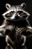 Placeholder: racoon with big muscles
