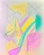 Placeholder: Abstract pastel painting with sketchy pencil outlines