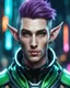 Placeholder: Retrato de hombre Elfo con traje ciberpunk estilo hiper realista, hiperdetallado, calidad ultra