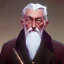 Placeholder: Portrait of a 90 year old warlock like Albus Dumbledore, Gandalf, Merlin, Sherlock Holmes and Mary Poppins