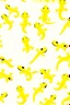 Placeholder: Lots of little tiny cute cartoon newts on a golden background