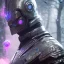 Placeholder: Epic Character design, strong Male galaxy void soldier wearing metal armor with a galactic pattern, mist, photorealistic, octane render, unreal engine 5 style, ultra detailed, volumetric lighting, Dark Alien planet, man with helmet