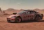 Placeholder: A Tesla 'Model Y' is drifting at high speeds, in Mos Eisley on the planet Tatooine. (CINEMATIC, WIDE ANGLE LENS, PHOTO REAL)