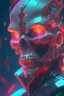 Placeholder: A glass headed skull with glowing ruby eyes wearing a futuristic uniform, 8k resolution concept art portrait by Greg Rutkowski, Artgerm, WLOP, Alphonse Mucha dynamic lighting hyperdetailed intricately detailed Splash art trending on Artstation complimentary colors Unreal Engine 5 volumetric lighting