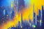 Placeholder: hand draw urbansketch art style inspired by Marta Vilarinho de Freitas, flat, vector illustration, urban sketch cyberpunk 2099 blade runner 2049 neon neo-impressionism expressionist style oil painting, smooth post-impressionist impasto acrylic painting, thick layers of colourful textured paint futuristic futurism noir