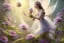 Placeholder: one very little beautiful fairy on a big crystal subtle flower in a galactic ambiance, transparent petals, delicate colors, in the foreground, full of details, smooth, bright sunshine，soft light atmosphere, light effect，vaporwave colorful, concept art, smooth, extremely sharp detail, finely tuned detail, ultra high definition, 8 k, unreal engine 5, ultra sharp focus