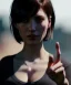 Placeholder: Ultra Realistic image portrait, medium shot view, woman making the fuck you finger gesture, highly detailed, unreal engine 5, RTX, ultra detail, volumetric lighting, finely drawn, high definition, high resolution.