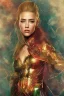 Placeholder: portrait head Amber Heard Aquaman red dress curly red hairs in the green sea