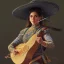 Placeholder: portrait,"Insanely detailed photograph of a mariachi crossbowman", charo detailed, sequenced Sombrero, detailed D20 flair, digital painting, artstation, concept art, smooth, sharp focus, illustration, art by artgerm and greg rutkowski and alphonse mucha, 8 k