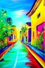 Placeholder: painting, wanderlust, bright colors,