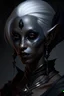 Placeholder: Portrait of a beautiful Evil she-drow