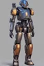 Placeholder: A Star Wars Combat Droid, Wearing Cowboy Clothes, Armor looks similar to Halo, Wearing a cowboy hat.