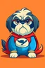 Placeholder: Create super hero character inspire from Shih Tzu super flat