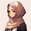 Placeholder: A hejab girl , vectorized , anime , 8k