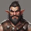 Placeholder: dnd, portrait of a male gnome barbarian