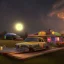 Placeholder: cinematic night photo moonlit trailer park