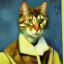 Placeholder: Portrait of a cat by Van Gogh