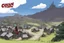 Placeholder: [wii No More Heroes style with thick lines] When the last huddled village fell behind him, Conan left the road, which was beginning to bend toward the northwest, toward the distant passes. To keep to the road would mean to pass by border towers, still garrisoned with armed men who would not allow him to pass unquestioned.