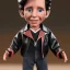 Placeholder: wide view young Fonz with black hair greaser Action figure doll 1975 (thumbs-up) (face) Forehead grin, fonzarelli, ((Arnold's drive-in)) eyes fonziE fonz