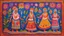 Placeholder: Typical Colorful Rajasthani Cloth Folk Traditional Art Painted From Acrylic Paints.