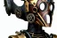 Placeholder: Beautiful steampunk portrait of a robot cyborg in a cyberpunk mask a