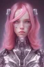 Placeholder: cyborg, pink hair, lena , perfekt eye, real, dream