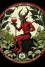 Placeholder: logo du diable au jardin d'eden buvant de l'alcool