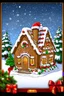 Placeholder: coloring page christmas style, realistic, ginger bread house