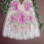 Placeholder: delicate embroidery and beadwork of flowers on tulle, couture, beautiful composition, aesthetic layout, wildflowers, watercolor