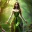 Placeholder: apple, upper body of selda, fast walker, as a brunette young cute feminine woman, short hair, green forest background, pond, mega flowers,peacock,sun light