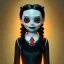 Placeholder: an adorable disney wednesday addams, full shot, atmospheric lighting, detailed face, by studio pixar, studio disney,stanley artgerm lau, wlop, rossdraws