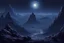 Placeholder: night, rocks, mountains, sci-fi, epic, rodolphe wytsman impressionism paintings