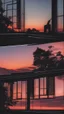 Placeholder: Pictures of the hue of the clear sky at sunset