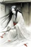 Placeholder: yuki onna, woman yokai, man-eater