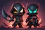 Placeholder: Chibi pyke venom in 8k solo leveling shadow artstyle, in the style of fairy academia, pirate them, mask, close picture, neon lights, intricate details, highly detailed, high details, detailed portrait, masterpiece,ultra detailed, ultra quality