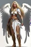 Placeholder: female traveler clothes aasimar barbarian