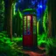 Placeholder: telephone booth bot in an underground grove, in the style of dali, 8k, down-light, soft light, depth of field, photo realism, trending on art station, high detail