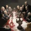 Placeholder: Putin, President Xi Of China And Joe Biden Play Chess With Atomic Bomb Mushroom Cloud,Complex Surgical Instruments Intermixed With A Newborn Boy,Minimalism,Painting By Adrian Ghenie,Rene Magritte,Pablo Picasso,Michelangelo,Salvador Dali,Lucian Freud