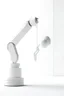 Placeholder: A slender flexible robotic arm with flexible joint is being drawn on a white frame. Highlight the white frame