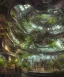 Placeholder: Inside a futuristic steampunk space ship with plants and animals