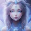 Placeholder: icy blue, anime, fairy queen,tears, majestic, ominous, ice, wildflower, intricate, masterpiece, expert, insanely detailed, 4k resolution, retroanime style, cute big circular reflective eyes, cinematic smooth, intricate detail , soft smooth lighting, soft pastel colors, painted Rena