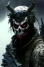 Placeholder: A soldier in the game modern warfare, he wears a skull mask with horns that covers his eyes. The lower half of his face is covered by a mask with a bloody fanged grin. He is a sniper, but can also run point. His call sign is Wraith. Couple