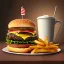 Placeholder: royal fast food, burger, fries, coffee, nuggets, salad, isolated, portrait, hyper detailed, cannon camera, intricate photo realistiv, photo 8k, UHD --q 2 --v 4 --s 1000 --upbeta