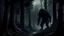 Placeholder: Dark Woods, Dark Forest, horror, Realistic Art, Giant monster's Shadows from Far distance