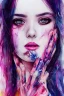 Placeholder: beautiful watercolor portrait, photorealistic, watercolor portrait by Harumi Hironaka, Agnes Cecile, detailed, watercolor portrait, fine art Mary Jane Watson