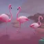 Placeholder: flamingos on floral beach