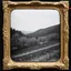 Placeholder: Daguerrotype frame old landscape odd creepy obsessive great nostalgia, bright, weird, old postcard landscape, cespugli, sfocato, sentiero, osceno, dettagli della cornice molto accentuati, polvere, horror, tridimensional, Sweden 1950, old